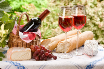 Картинка еда напитки вино бокалы виноград