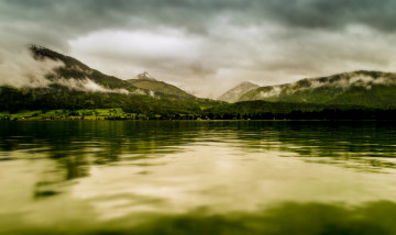 Картинка природа реки озера утро озеро горы туман