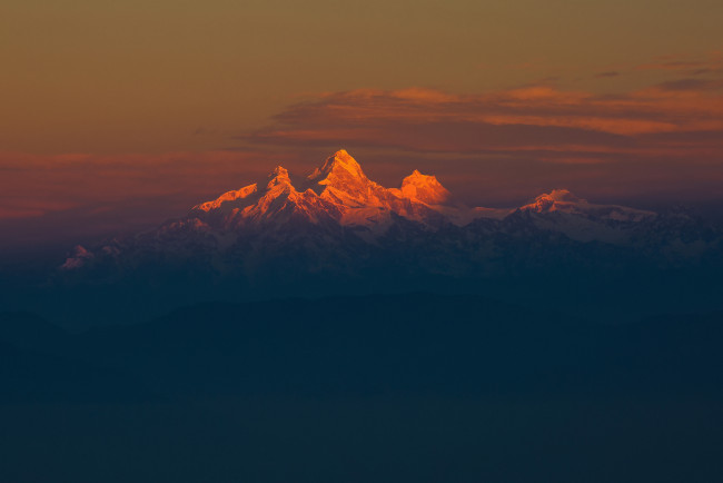 Обои картинки фото природа, горы, гималаи, горный, массив, утро, свет
