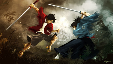 обоя аниме, samurai champloo, меч, самурай, jin, mugen