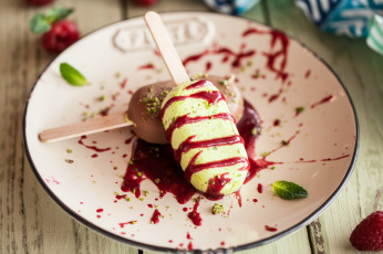Картинка еда мороженое +десерты вкусное ягодное