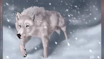 Картинка календари рисованные +векторная+графика 2019 снег зима белый calendar кровь волк