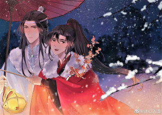 Картинка аниме mo+dao+zu+shi вэй усянь лань ванцзи зонт дерево