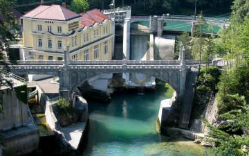 Картинка austria города мосты австрия дом плотина
