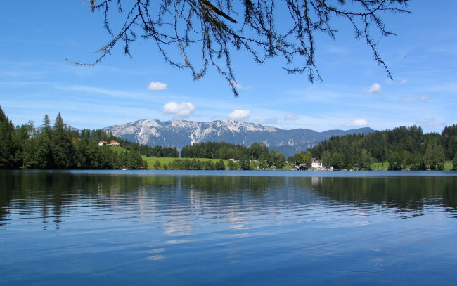 Обои картинки фото austria, природа, реки, озера, озеро, горы, австрия