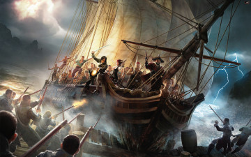 Картинка risen dark waters №634605 видео игры фрегат парусник пираты