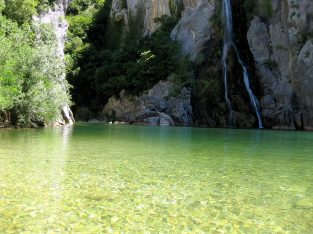 Обои картинки фото хорватия, природа, реки, озера, скалы, река
