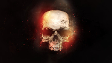 Картинка 3д графика horror ужас череп