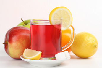 Картинка еда напитки +Чай лимон яблоко сахар фрукты чашка чай