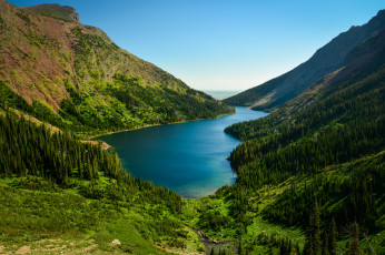 Картинка природа реки озера лес горы озеро