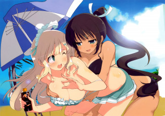 Картинка аниме senran+kagura девушки