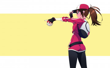 Картинка аниме pokemon девушка покебол