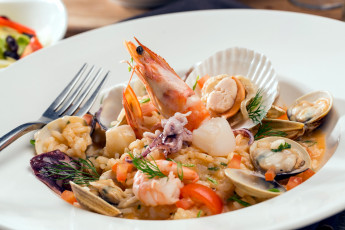 Картинка еда рыбные+блюда +с+морепродуктами креветки коктейль морской мидии