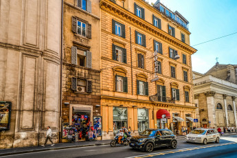Картинка города рим +ватикан+ италия пешеходы магазины здания
