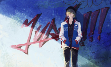 Картинка аниме yuri+on+ice юрий