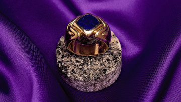 Картинка разное украшения аксессуары веера камень синий золото перстень