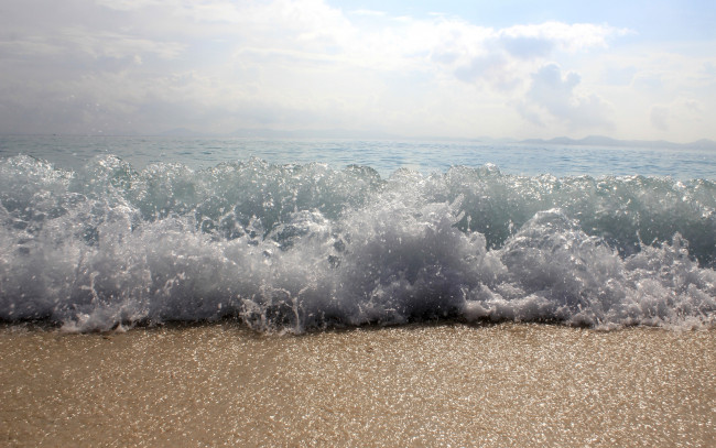 Обои картинки фото waves, природа, моря, океаны, океан, пляж, волны