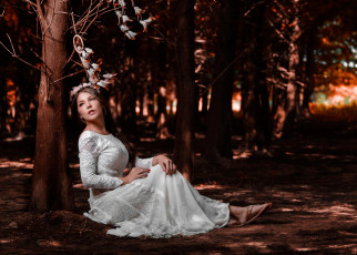 Картинка девушки -unsort+ невесты невеста платье девушка лес
