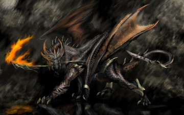 Картинка фэнтези драконы огонь пламя