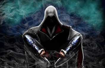 Картинка видео+игры assassin`s+creed мужчина фон капюшон