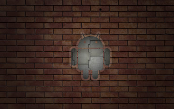 Картинка компьютеры android стена коричневый кирпич