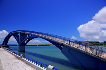 Картинка города мосты мост река облака