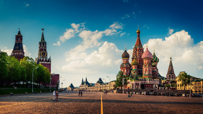 Обои картинки фото москва, города, россия, собор, храм, василия, блаженного, кремль, красная, площадь