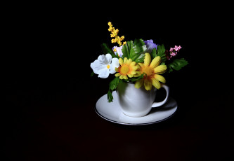 Картинка разное ремесла +поделки +рукоделие чашка цветы