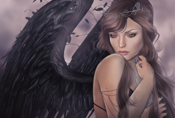 Картинка 3д+графика фантазия+ fantasy ангел девушка крылья