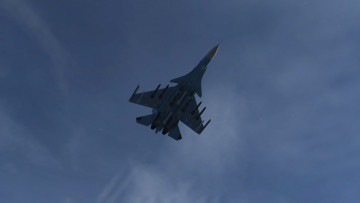 Картинка авиация боевые+самолёты многоцелевой ace combat flanker-c окб сухого су-30 ввс россия истребитель самолет игра небо