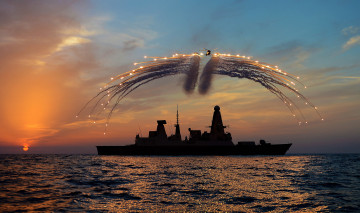 Картинка destroyer royal+navy корабли крейсеры +линкоры +эсминцы royal navy вмc великобритании type 45 вертолет ложные цели