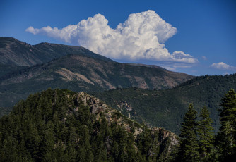 Картинка природа горы вершины облака
