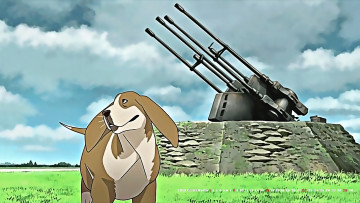 Картинка календари аниме 2019 calendar животное трава небо облако собака оружие