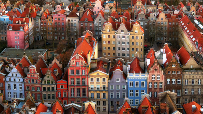 Обои картинки фото города, гданьск , польша, панорама