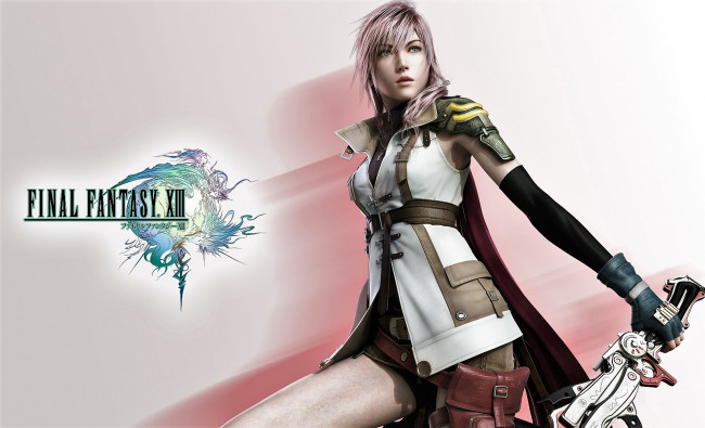 Обои картинки фото видео игры, final fantasy xiii, девушка, униформа, оружие