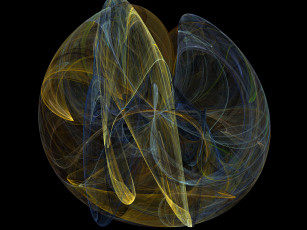 Картинка 3д графика abstract абстракции хаотичность линии тёмный фон абстракция