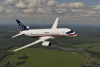Картинка sukhoi superjet 100 авиация пассажирские самолёты