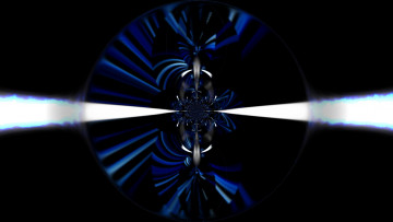 Картинка 3д графика fractal фракталы тёмный синий