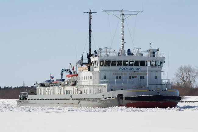 Обои картинки фото корабли, ледоколы, kapitan, evdokimov, winter, rosmorport, ship, ice-breaker, ice