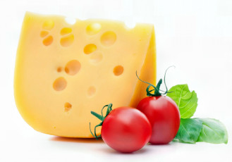 Картинка еда сырные изделия сыр помидоры зелень