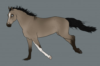 Картинка рисованные животные лошади фон лошадь