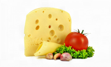 обоя еда, сырные, изделия, сыр, чеснок, зелень, помидоры