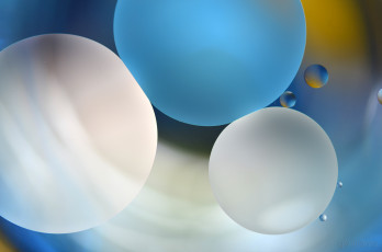 Картинка рисованное абстракция объем воздух вода масло макро пузырек шар круг