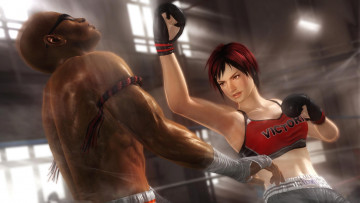 Картинка 3д+графика аниме+ anime девушка мужчина бой