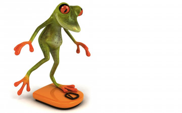 Картинка 3д+графика юмор+ humor весы free frog лягушка графика замер