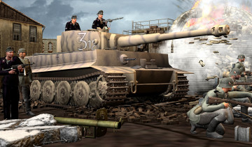 Картинка 3д+графика армия+ military солдаты танк