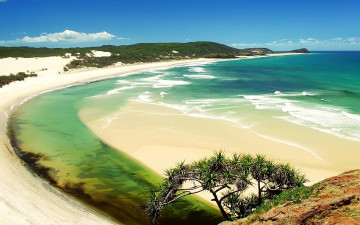 Картинка природа побережье берег море пляж песок холмы