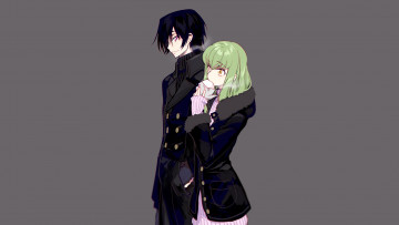 обоя аниме, code geass, пара