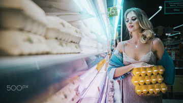 Картинка девушки -unsort+ блондинки +светловолосые блондинка лоток яиц супермаркет женщины anton harisov