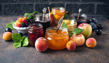 Картинка еда мёд +варенье +повидло +джем яблоки абрикосы варенье